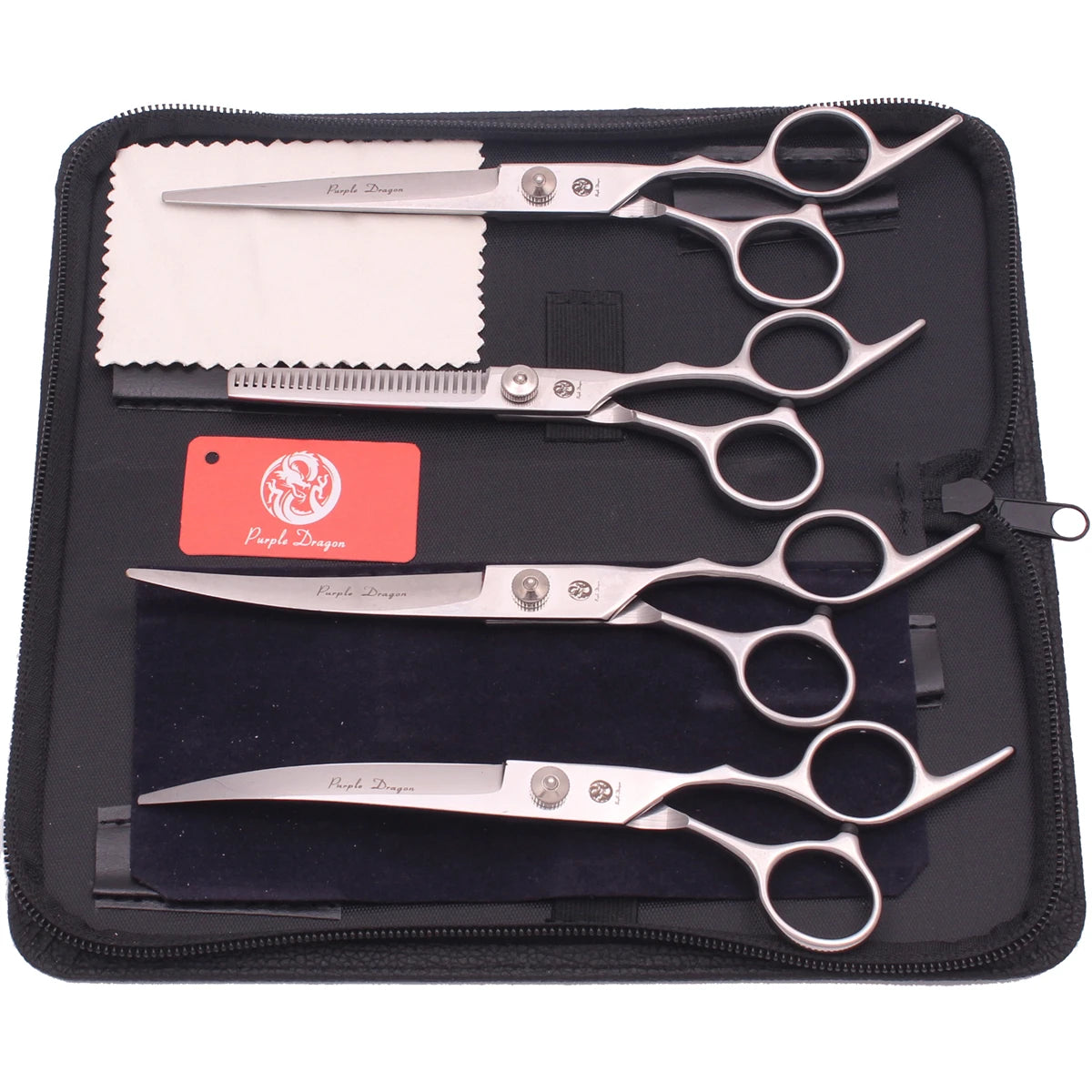 Dog Grooming Scissors Purple Dragon 6" 7" Stainless Pet Beauty Scissors Cutting Scissors Thinning Shears Curved Scissors Z3001