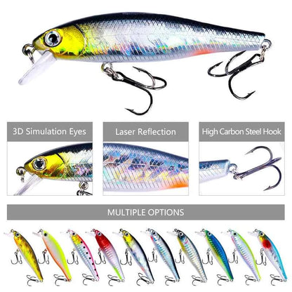 Jerkbait Crankbait Minnow Lure 8.8cm 9g Hard Bait Carp Fishing Tackle