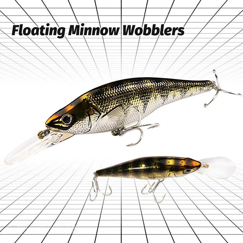 Gobait 20g Diving Floating Minnow Swimbait Lure With Steel Ball Balance System