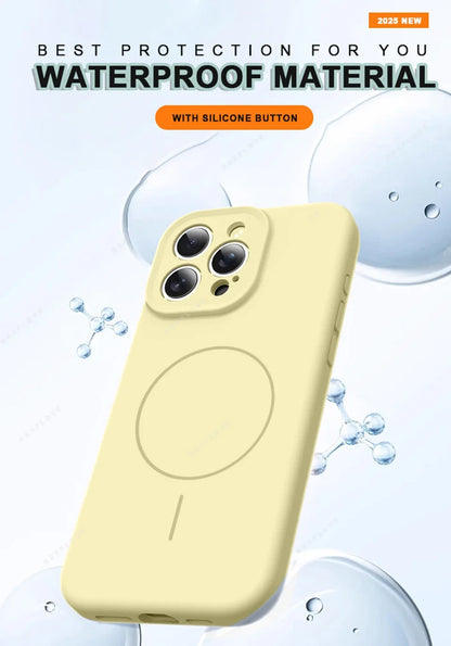Luxury Liquid Silicone Magnetic Phone Case For iPhone 15 14 16 Plus 16E 11 12 13 16 Pro Max SE4 Magsafe Charge Protector Cover