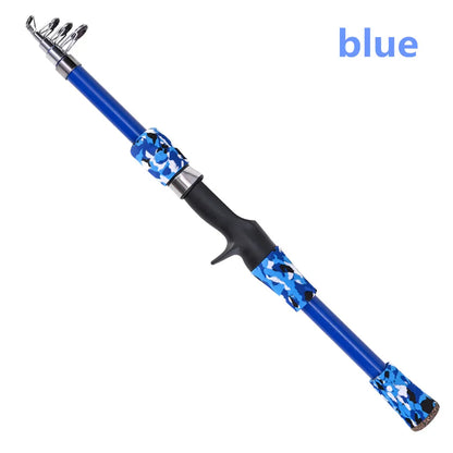 Portable Telescopic Camouflage Children Fishing Rod With Rotating Adjustment