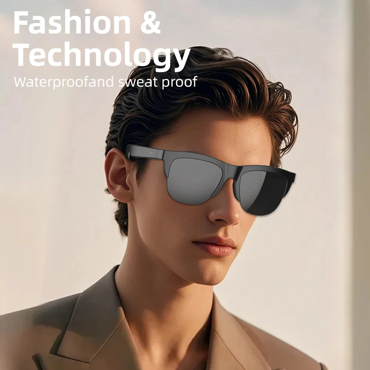 2026 New Hot Sale AI Assistant Smart Glasses 360° HD Sound Smart Touch Control Phone Answer Call Anti-UV Lenses IP4 Riding Gifts