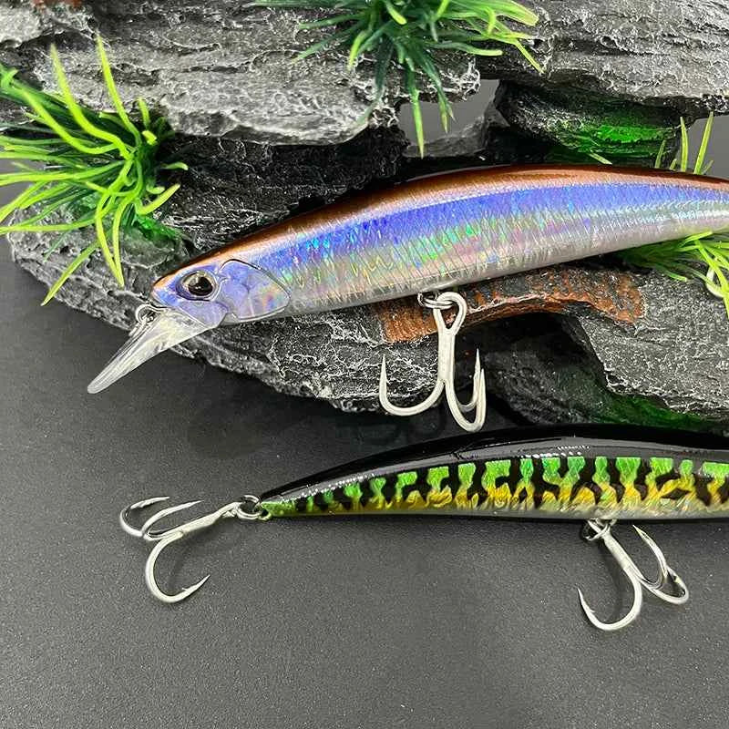 27g 110mm Sinking Minnow Fishing Lure Long Casting for Saltwater and Freshwater