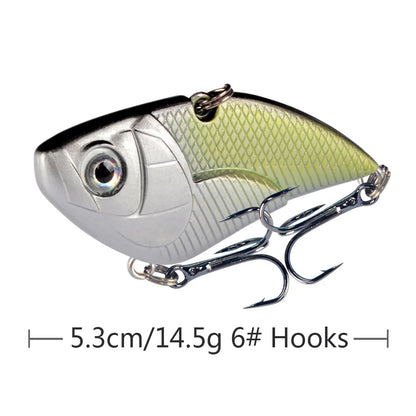 Sinking Vibration Fishing Lure 5.3cm 14.5g Hard Crankbait for Bass Sea