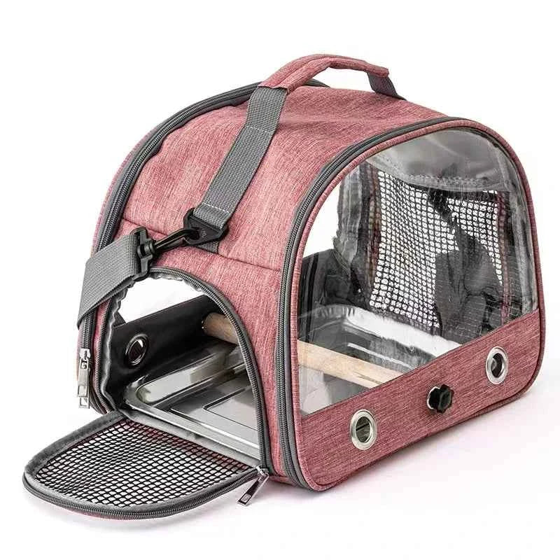 Foldable Portable Pet Backpack Carrier With Transparent Window For Small Pets