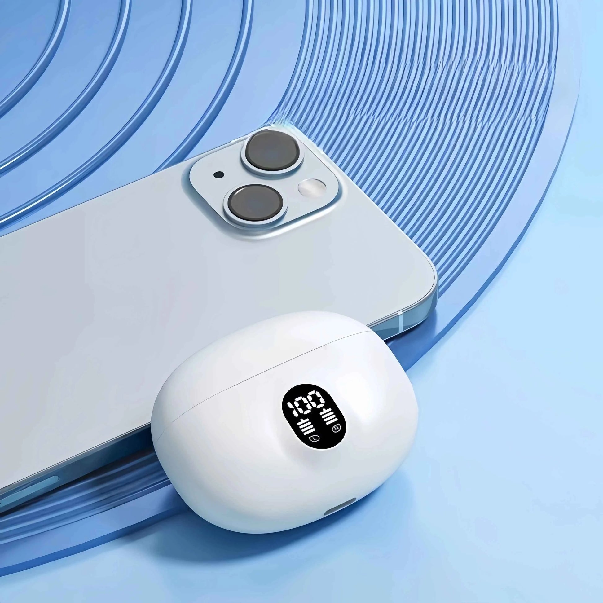 895B TWS Noise Canceling Earbuds Waterproof with LED Display Charging Case