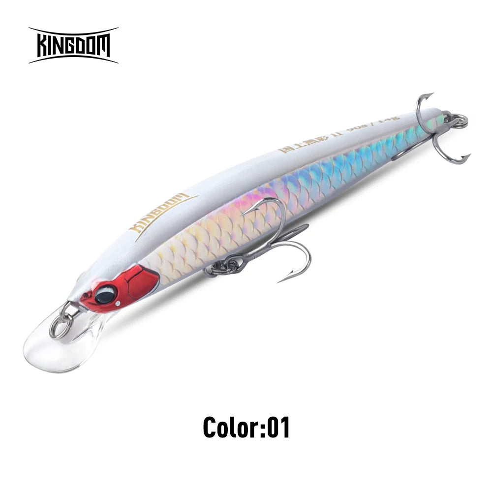 Kingdom Kingart II Minnow Sinking Long Throw Lure 70mm 90mm 110mm Bass