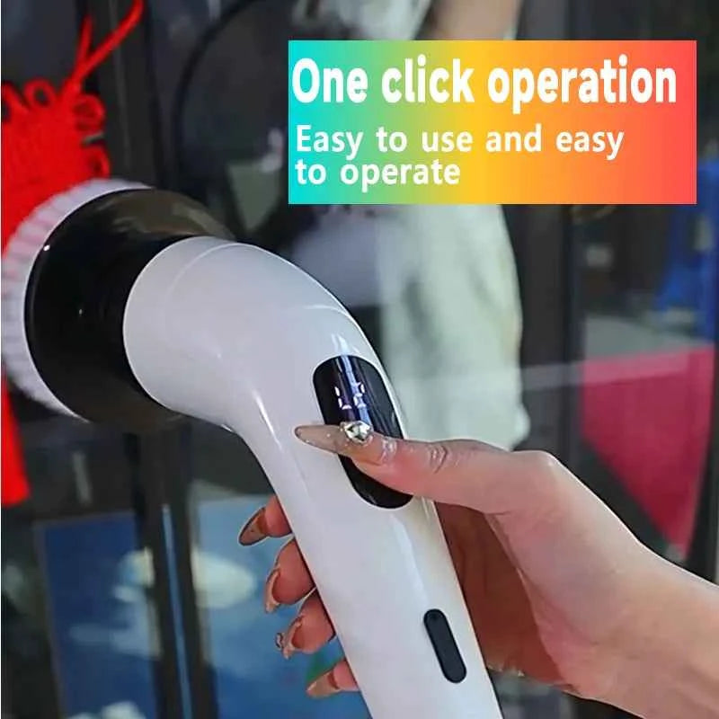 Household Cordless Spin Scrubber Multipurpose Cleaning Brush  Kitchen Gadgets Hair Brushes Bathroom Broom Toilet Electric Mops
