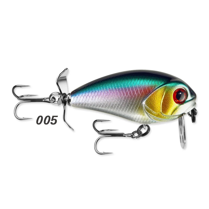 Lureholic 45mm 9g Bubble Trap Crank 45F Wobbling Action Floating Hard Bait