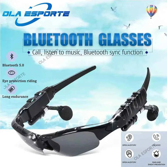 Bluetooth Smart Glasses Headset With Mic For Driving And Sports Noise Reduction
