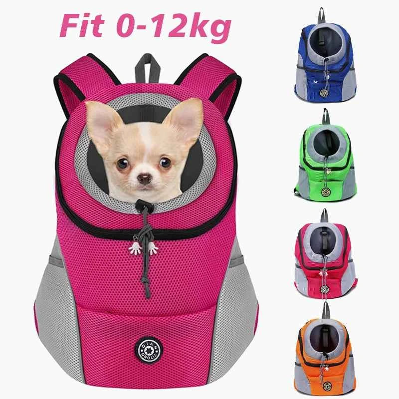 Dog Backpack Carrier Travel Bag Breathable Reflective Strips For Hiking
