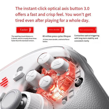 NEW-KP40 Wireless Gamepad 2000Hz Polling Adjustable TMR Joysticks Dual Vibrations Triggers Controller For PC Android IOS