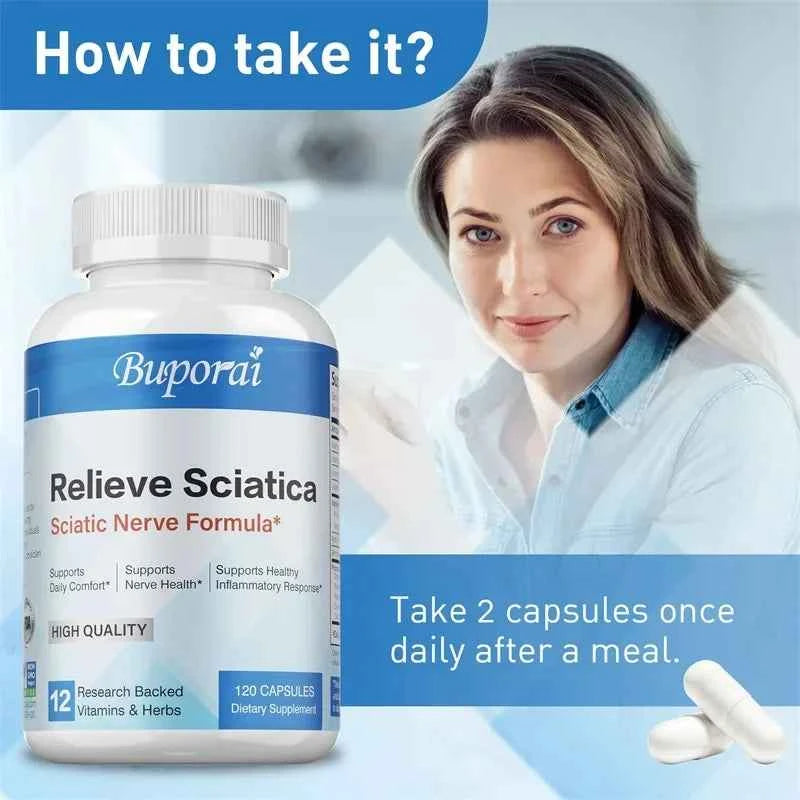 Sciatic Nerve Supplements For Joint Health And Pain Relief 120 Capsules