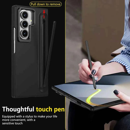 Phone case with S Pen for Galaxy Fold6 Fold5 Built in Screen Protector Phone Cover with Foldable Kickstand Fold4 Fold3  Cover