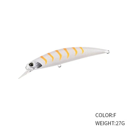 27g 110mm Sinking Minnow Fishing Lure Long Casting for Saltwater and Freshwater