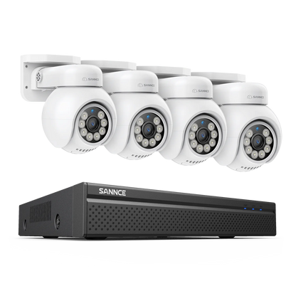 SANNCE 4K UHD 8MP POE Security Camera System 16 Channel NVR Outdoor IP Cameras