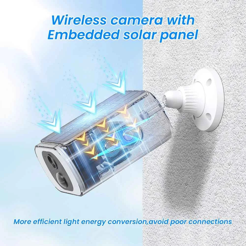 ANRAN 2 3 4 Pack Outdoor WiFi Solar Battery Camera Floodlight Night Vision Alarm