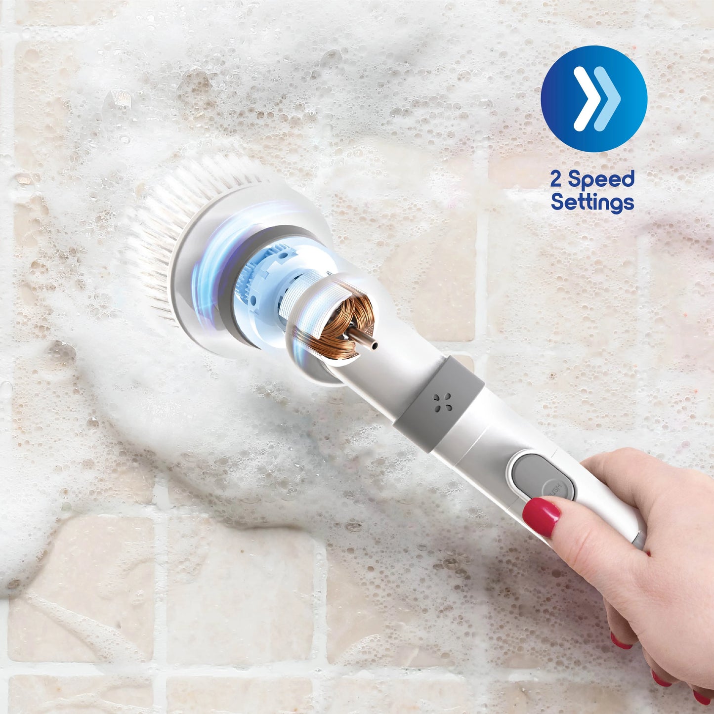 Blossom Electric Cleaning Brush Multifunctional Household Rechargeable Cleaning Tool for Bathroom Kitchen Tyre Electric Scrubber