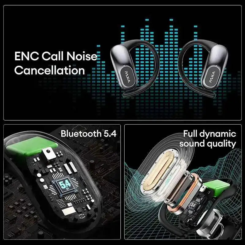 AI Translation PAXA Open Air Ultra 144 languages AI Real-time Translation Wireless Bluetooth Earphones Hi-Fi HD Calling Headset