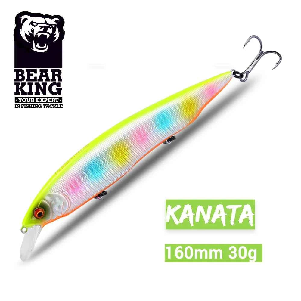 Bearking Kanata Rainbow Back 160mm 30g Minnow Crankbait Fishing Lure