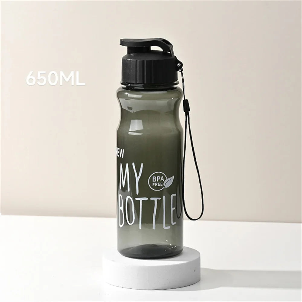 650ml Water Bottle Outdoor Color Transparent Cold Water Cup Large Capacity Gift Plastic Sports Kettle Portable And Compact