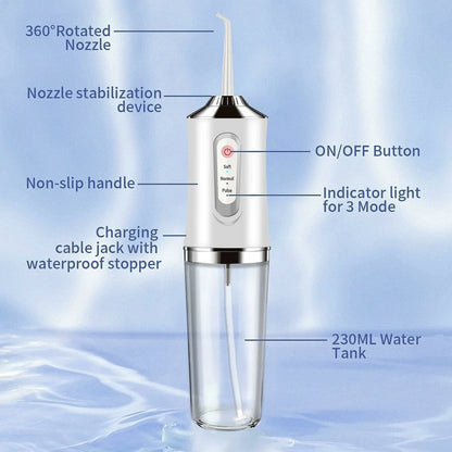 Dental Irrigator Water Flosser Bpa-Free Nozzles Replacement Orthodontic Gurunanda Kids Power Tooth Oral Irrigador Teeth Flossing