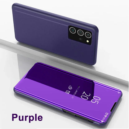 Mirror Flip Cases For Samsung Galaxy S25 EDGE S24 S23 S22 S21 S20 Ultra Plus Case For Samsung S24 S23 S21 FE Note 20 Ultra Cover