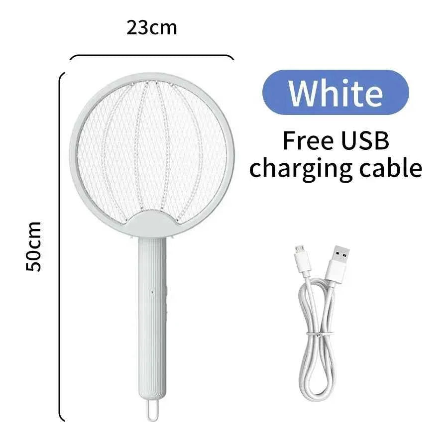 Foldable Electric Mosquito Swatter Mosquito Killer with UV Light USB Rechargeable Electric Bug Zapper Fly Bat Insect Swatter