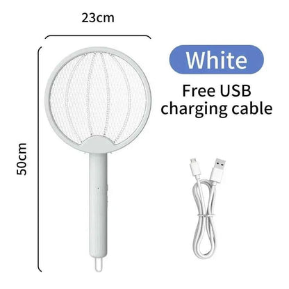 Foldable Electric Mosquito Swatter Mosquito Killer with UV Light USB Rechargeable Electric Bug Zapper Fly Bat Insect Swatter