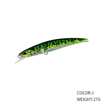 27g 110mm Sinking Minnow Fishing Lure Long Casting for Saltwater and Freshwater