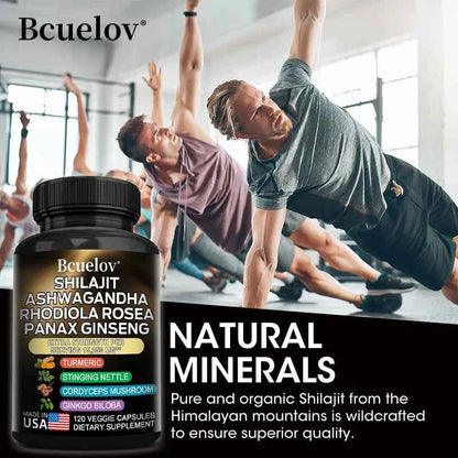 8 In 1 Shilajit Himalaya Capsules With Ashwagandha Rhodiola Panax Ginseng Brain