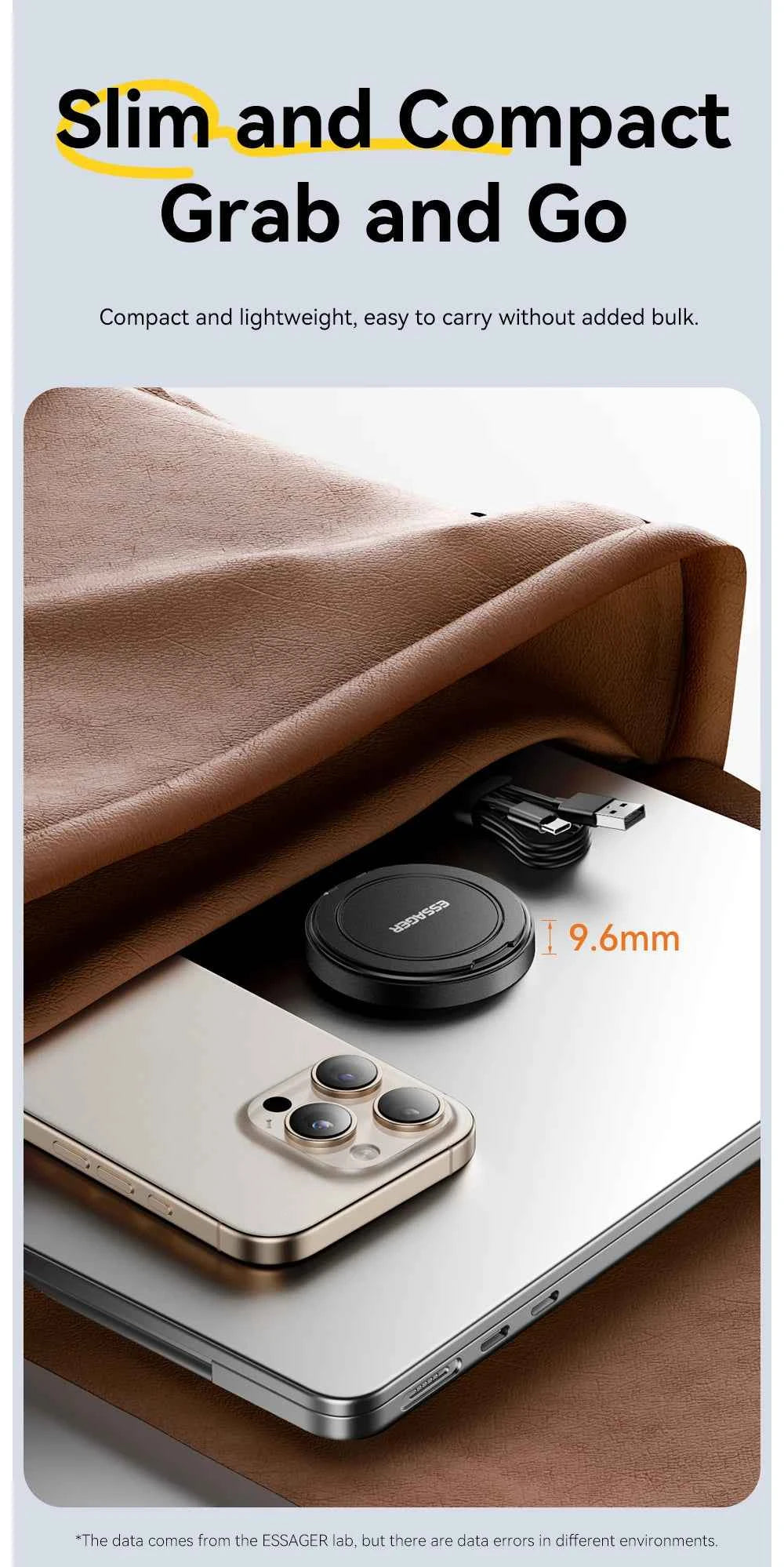 Essager Magnetic Wireless Charger With Holder 15W Fast Charge For iPhone 14 Pro