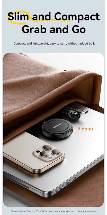 Essager Magnetic Wireless Charger With Holder 15W Fast Charge For iPhone 14 Pro