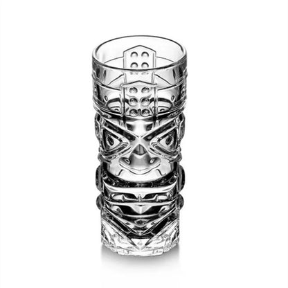 1PC Crystal Glass Large Bar Tiki Cup Tiki Cup Hawaii Cocktail Cup Ghost Face Cup High Beauty Creation Water Cup