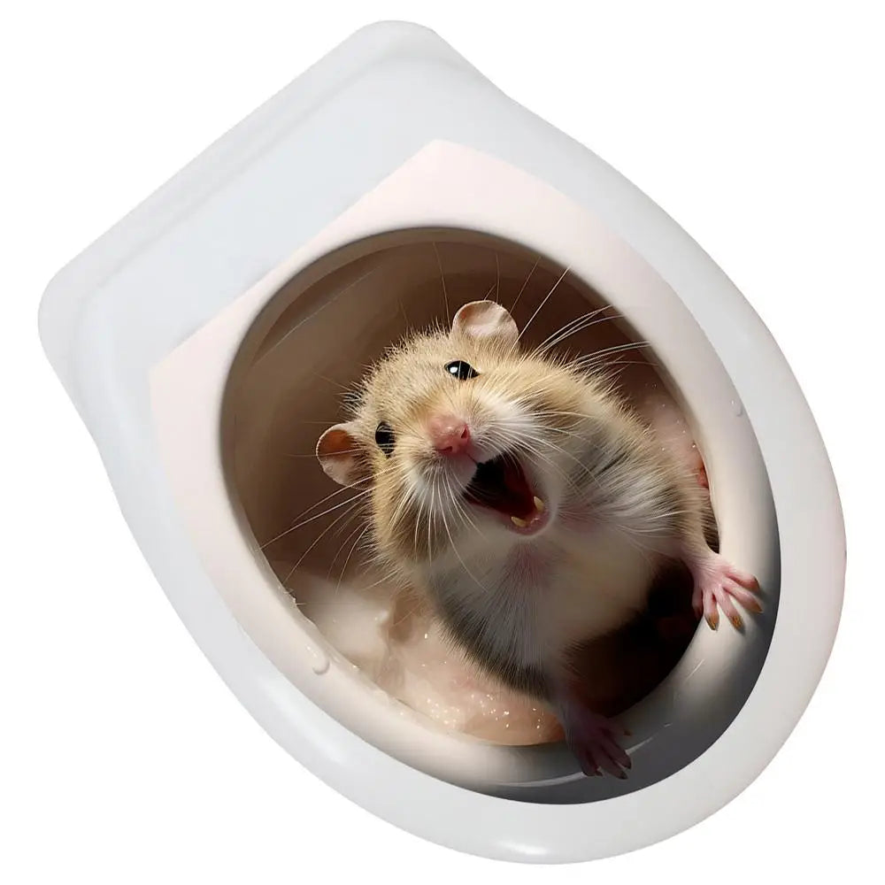 Toilet Seat 3D Decals Toilet Seat Cover Waterproof Stickers In 3D Room Ornaments 3D Stickers For Kitchen Living Room Bedroom