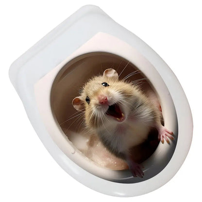 Toilet Seat 3D Decals Toilet Seat Cover Waterproof Stickers In 3D Room Ornaments 3D Stickers For Kitchen Living Room Bedroom