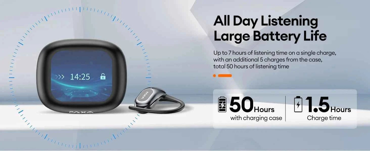 AI Translation PAXA Open Air Ultra 144 languages AI Real-time Translation Wireless Bluetooth Earphones Hi-Fi HD Calling Headset