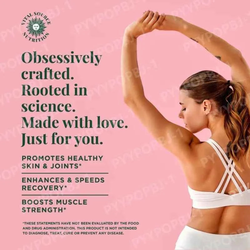 Creatine and Collagen Powder Packs for Strength and Skin Health 20 Servings