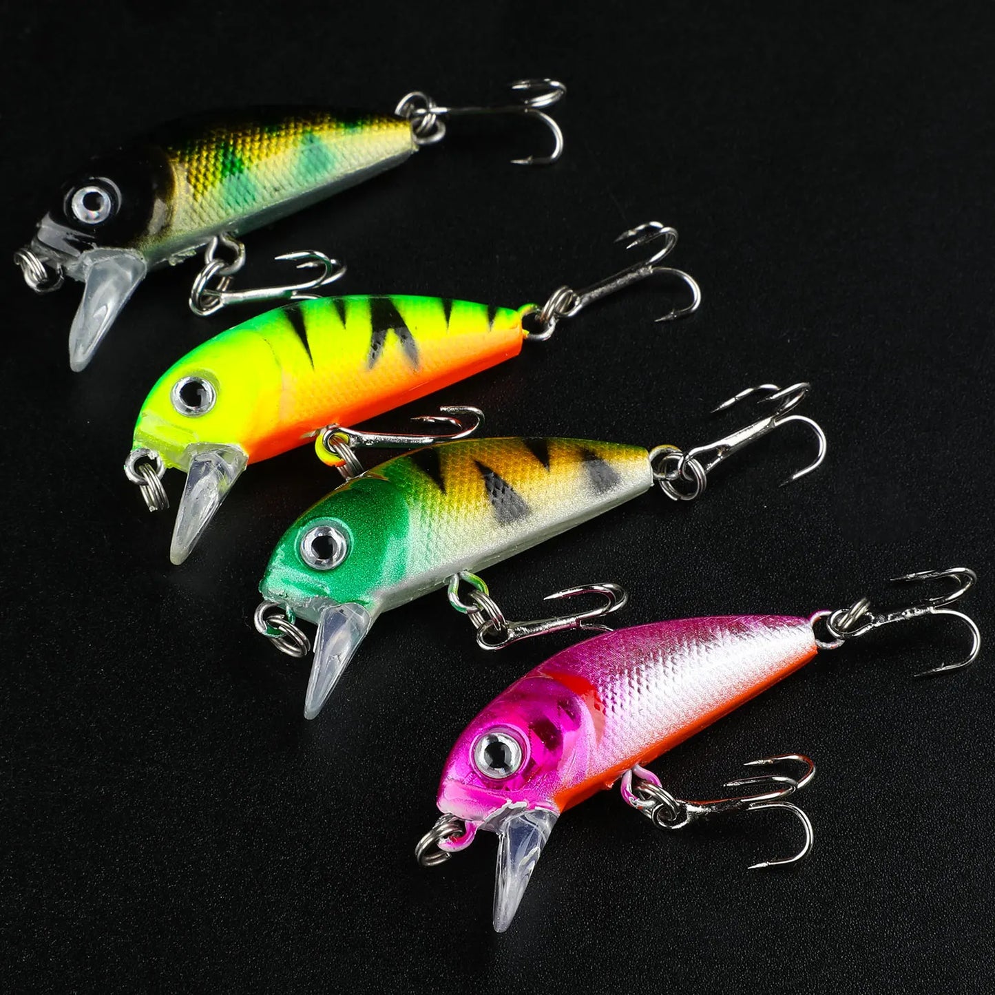 Sougayilang Hard Crankbait Lure 3 Pcs Set Swimming Wobblers For Bass Trout