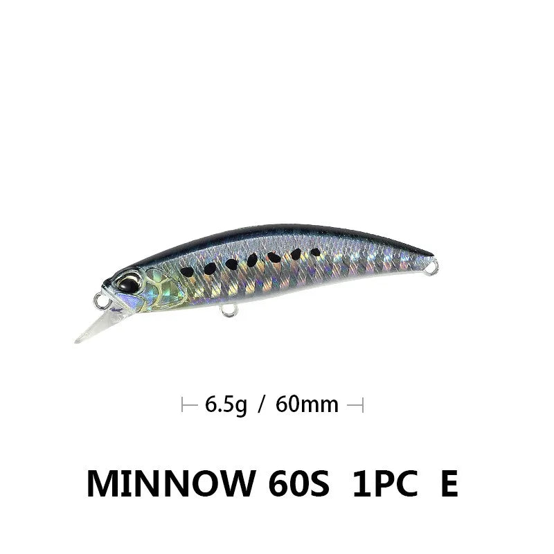 Sinking Minnow Lure 6cm 6.5g Wobbler Jerkbait Bass Sea Fishing Crankbait