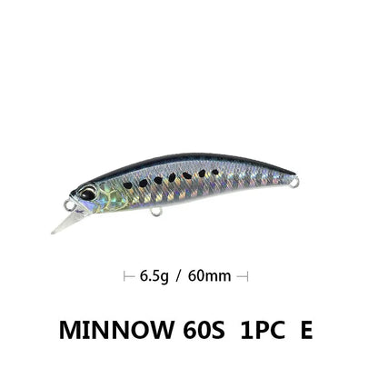 Sinking Minnow Lure 6cm 6.5g Wobbler Jerkbait Bass Sea Fishing Crankbait