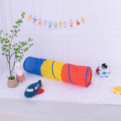 Portable Children's Tent Crawling Tunnel Kids Little House Play House Tipi Tent Indoor Toy Tube Baby Crawling Games Rainbow Tent