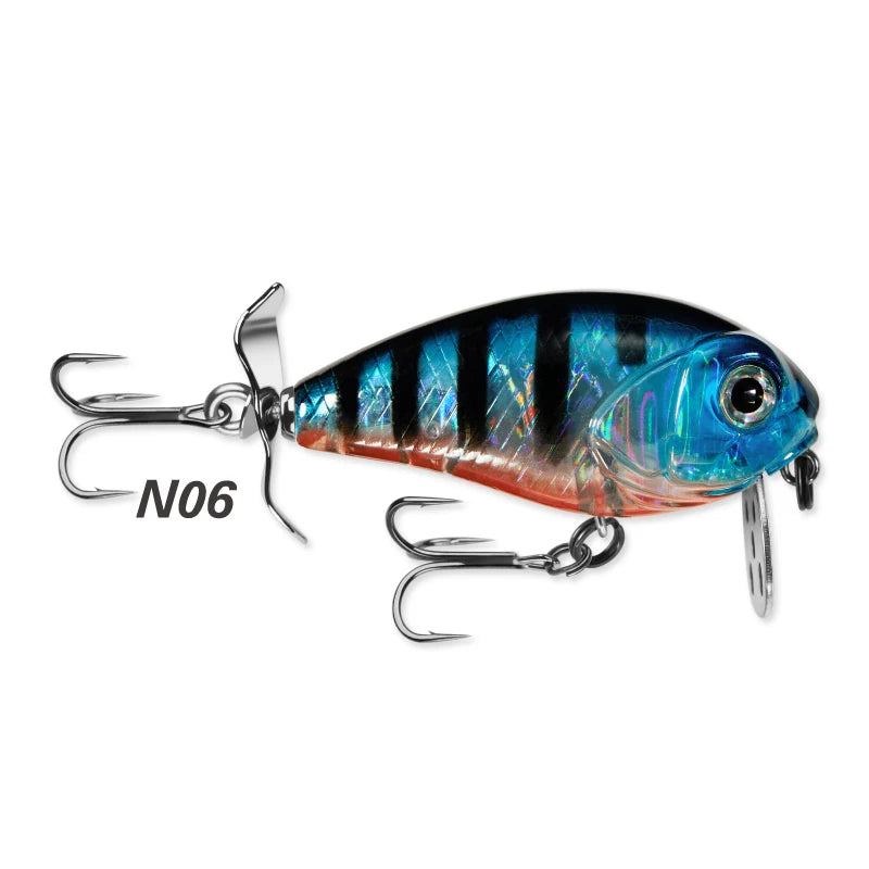 Lureholic 45mm 9g Bubble Trap Crank 45F Wobbling Action Floating Hard Bait