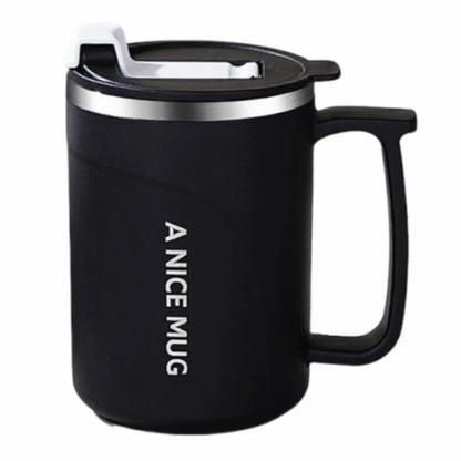 500ml Insulated Coffee Cup Stainless Steel Double-layer Vacuum Water Bottle with Tea Strainer Simple Thermos Cup Outdoor Sports