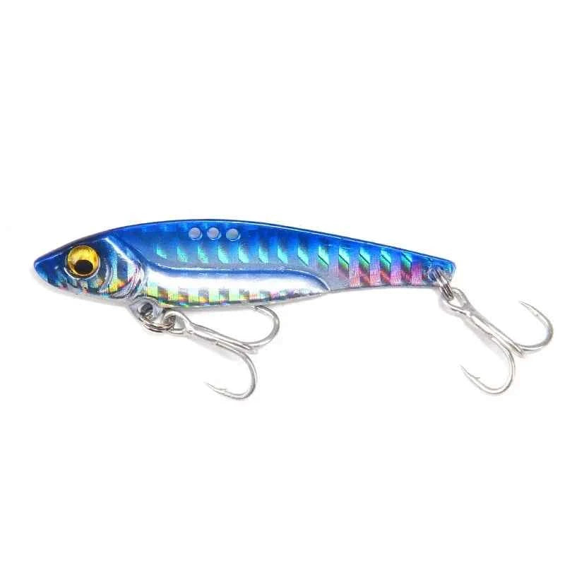 7Pcs 8G 5Cm VIB Metal Fishing Lure Colorful Printing Sinking Minnow