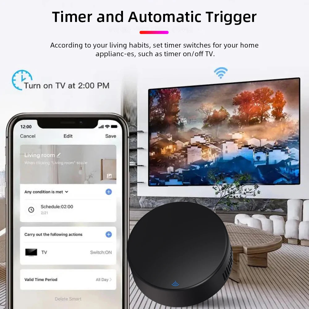 WIFI Remote Control Home Tuya APP Intelligent WIFI Universal Remote Control for TV /Air Conditioner/Fan