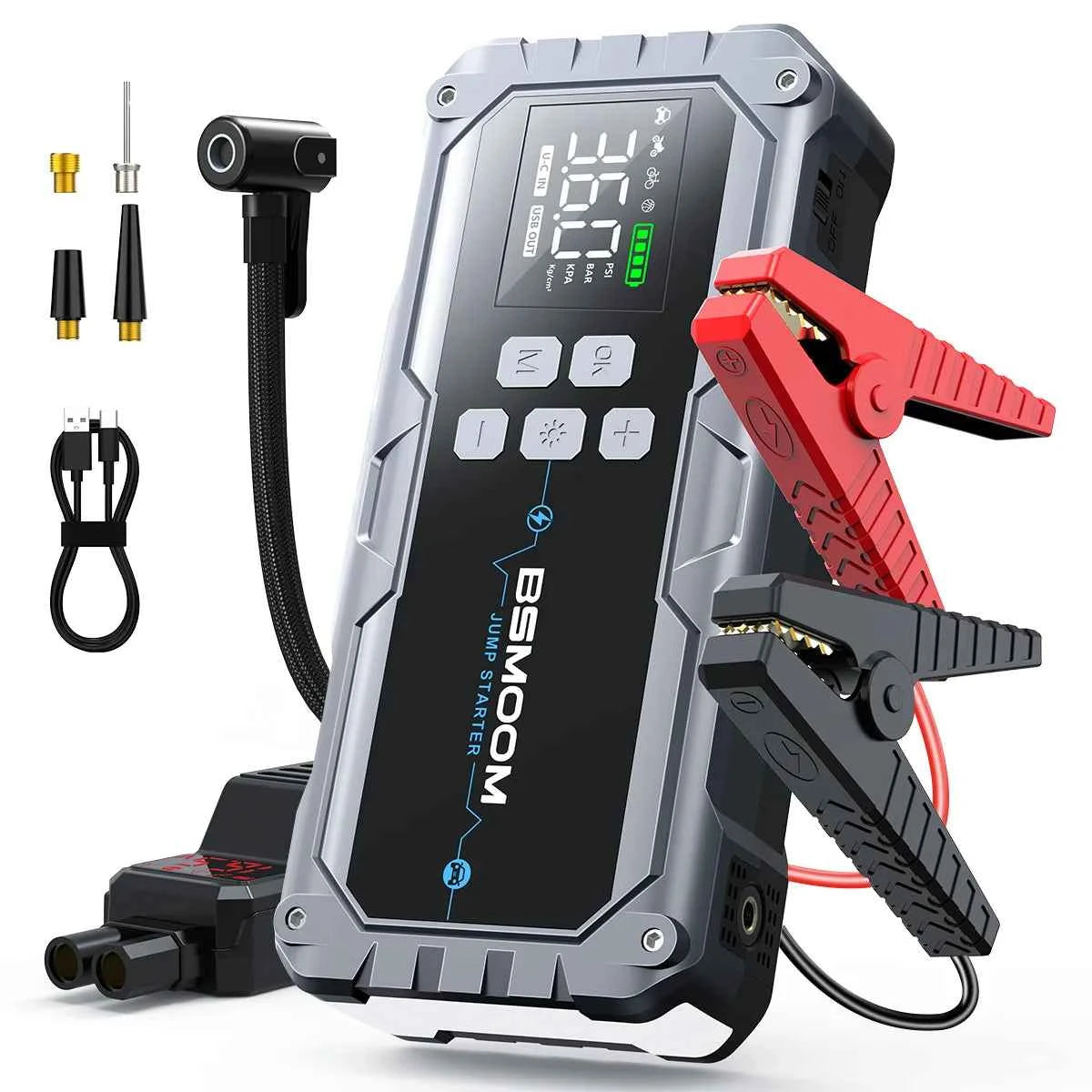 Car Jump Starter 26800mAh Power Bank Portable Air Compressor 12V Starting Device for Car Battery Emergency Starter