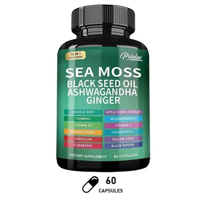 Pslalae Sea Moss Supplement Thyroid Support Immunity Detox Anti Aging Beauty