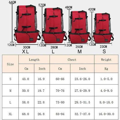 Breathable Adjustable Washable Pet Backpack Carrier For Medium Dogs Polyester
