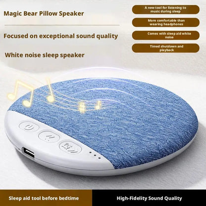 Sleep Aid Pillow Speaker Bluetooth 5.4 Wireless Mini White Noise Speaker Adjustable Timers,Long-Lasting Battery for Deep Sleep